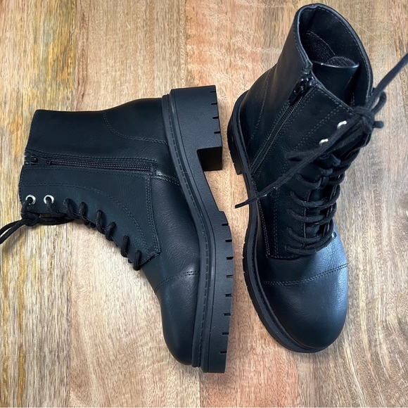 Style & Co. Black Combat Boots - Picture 1 of 5